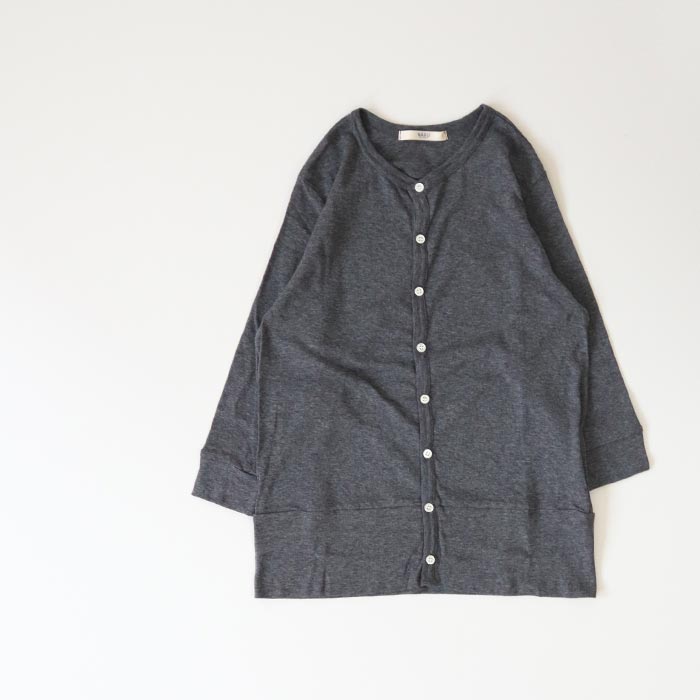 NARU(ナル) 60/1ソフトフライス7分袖カーディガン 63050 | 定番素材