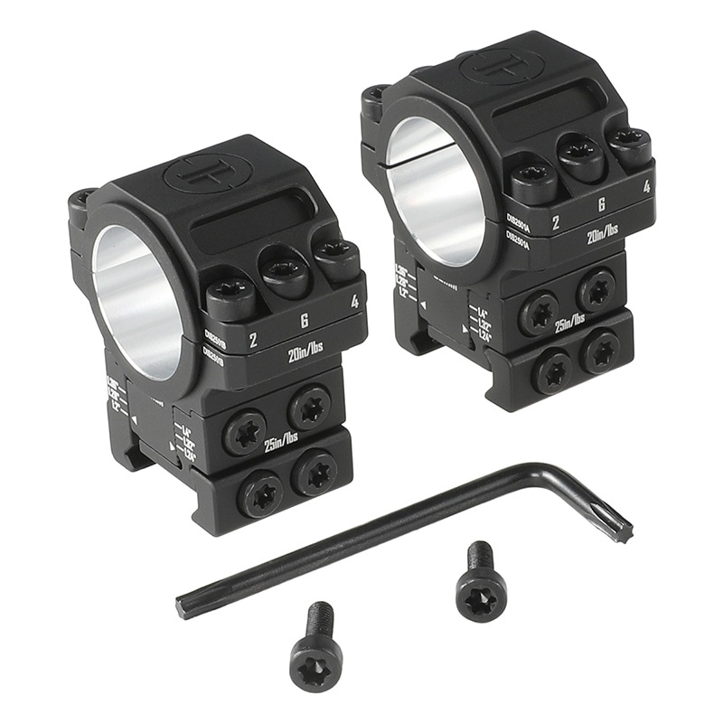 DISCOVERY アジャスタブル スコープマウントリング(20mmレール/1inch