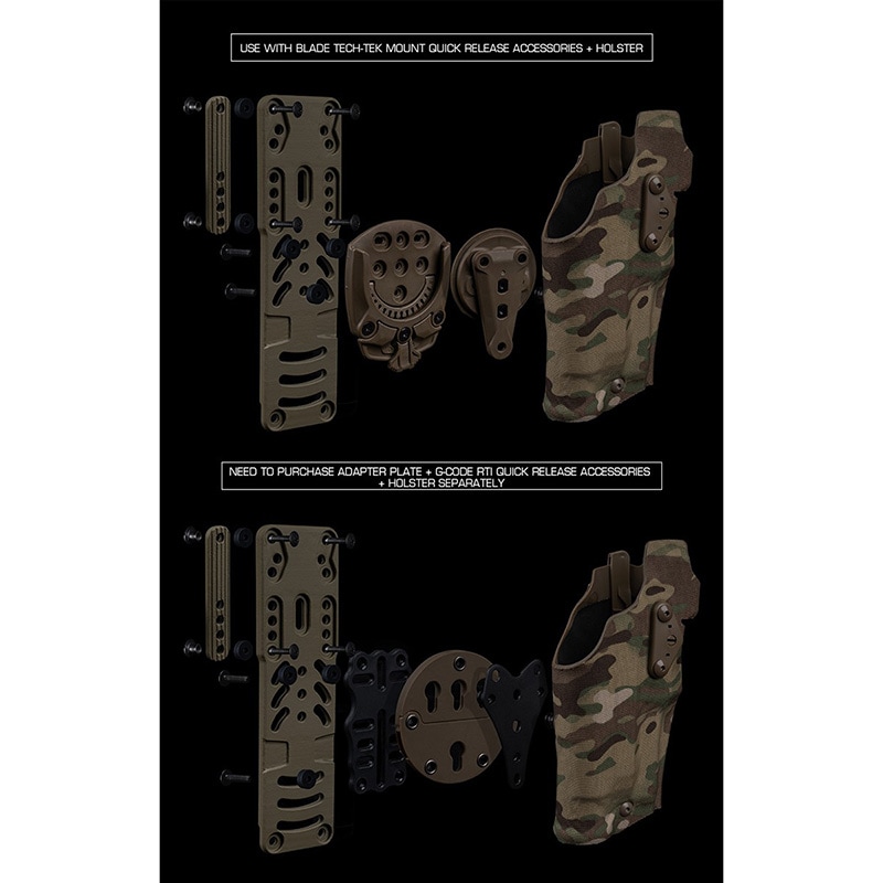 TNC RHPタイプ ホルスターアダプタ コヨーテブラウン レプリカ TNC RHP