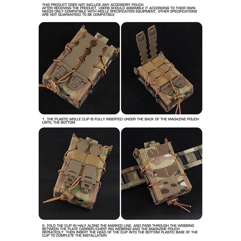 WoSporT HSGI X2R TACOスタイル ダブルマガジンポーチ BK | サバゲー