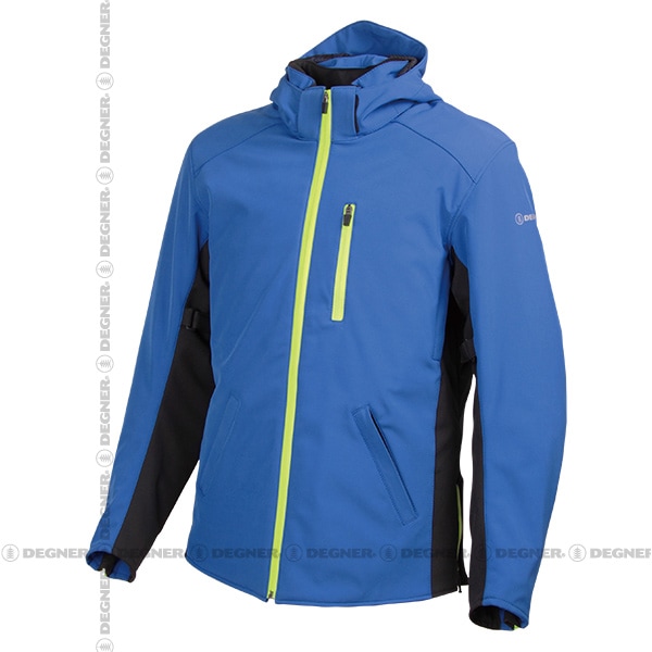 バイク CEレベル2プロテクター装備 フード付きソフトシェルジャケット