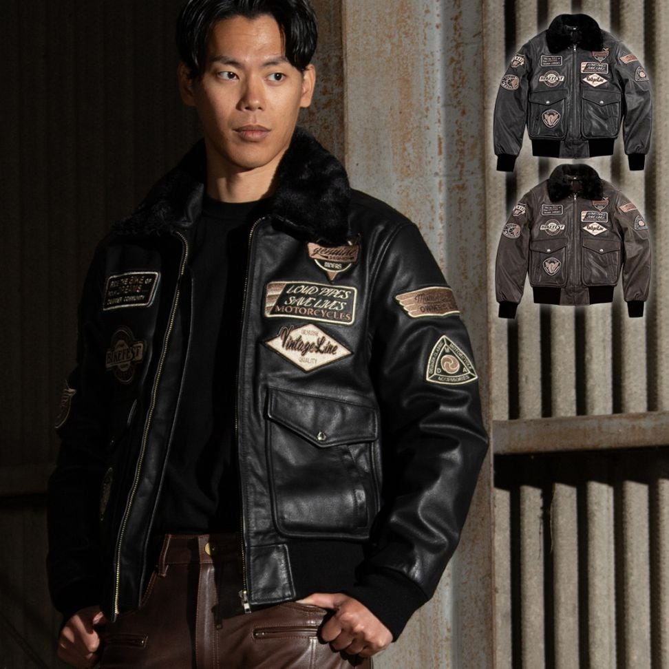 バイク ヴィンテージフライトレザージャケット[16WJ-10] ウェア,メンズ