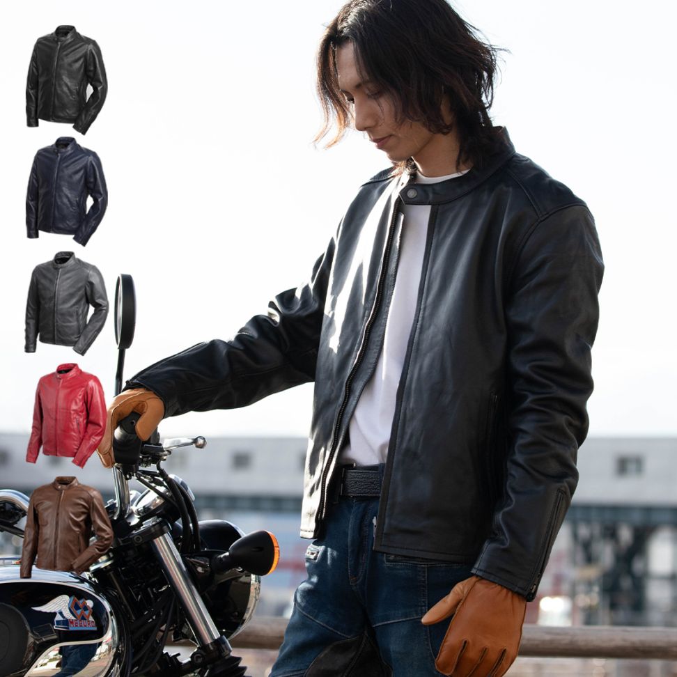バイク 【XS/ブラウン新登場】レザージャケット[22SJ-3] ウェア,メンズ