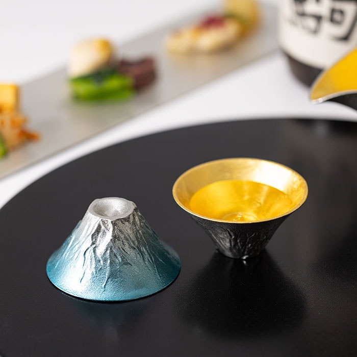 富士山 FUJIYAMA 金箔・碧天セット（桐箱入）｜錫製雑貨・酒器の通販は