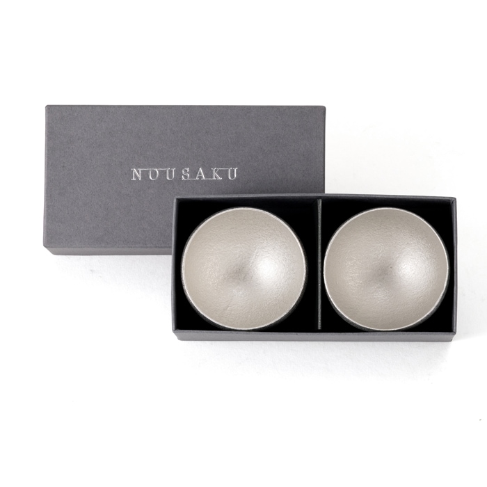 ぐい呑 - まどか - 金箔 2ヶセット｜錫製雑貨・酒器の通販は能作