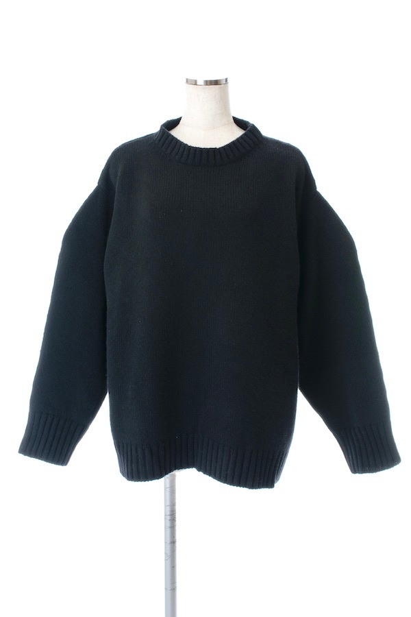 パフスリーブニット/ブラック【残りわずか】 | TOPS | OBLI