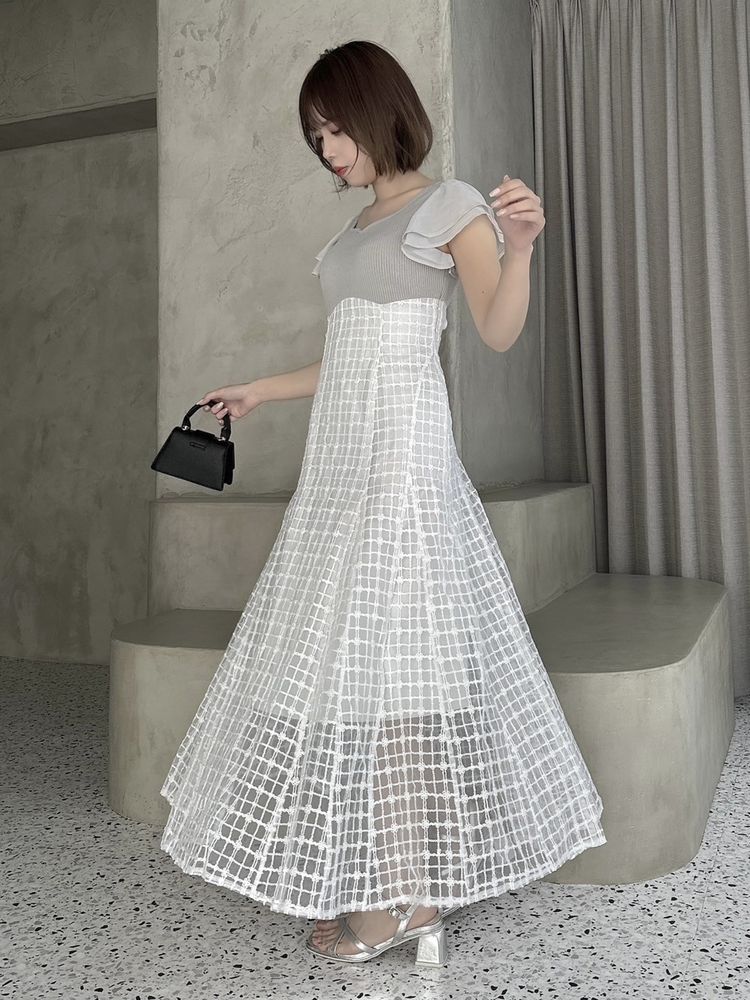 30%OFF]dazzlin スパンコールチェックコルセットワンピース 0224203028