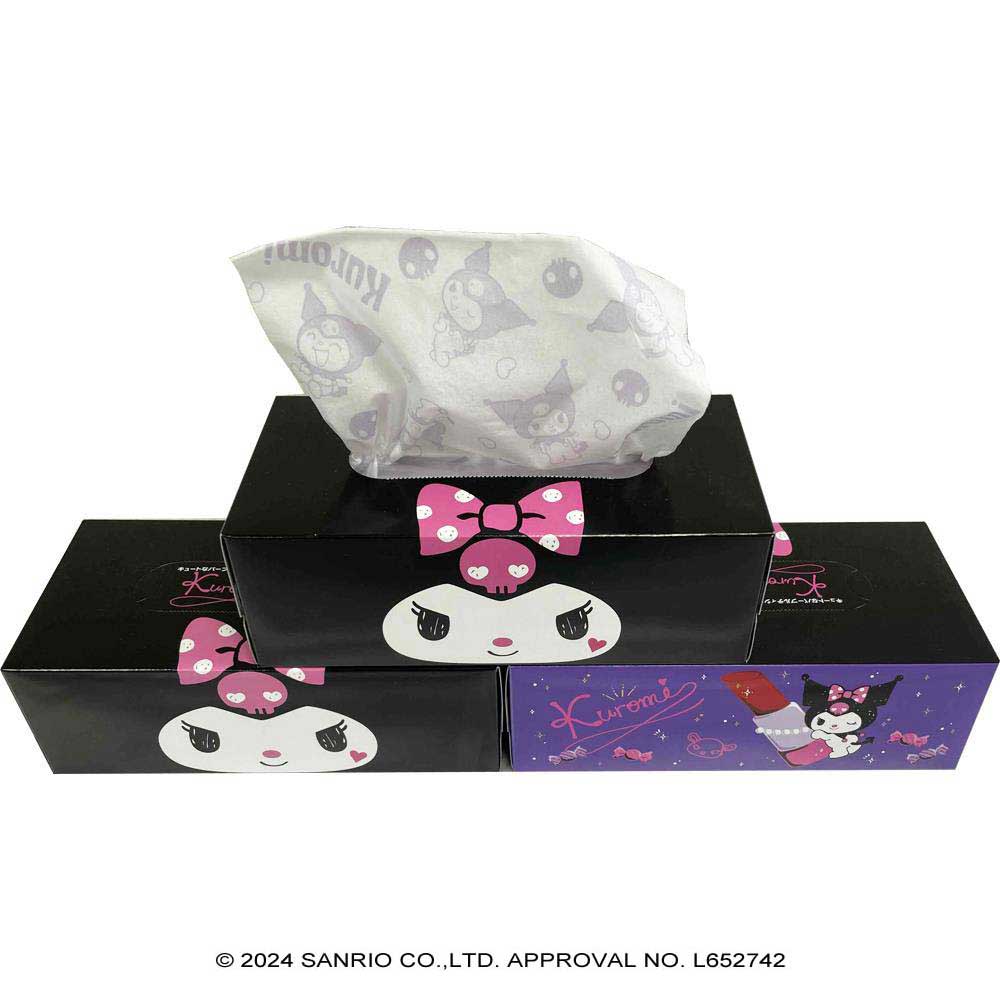 ハヤシ商事 クロミ キュートボックスティシュ 150組 10箱セット 122081