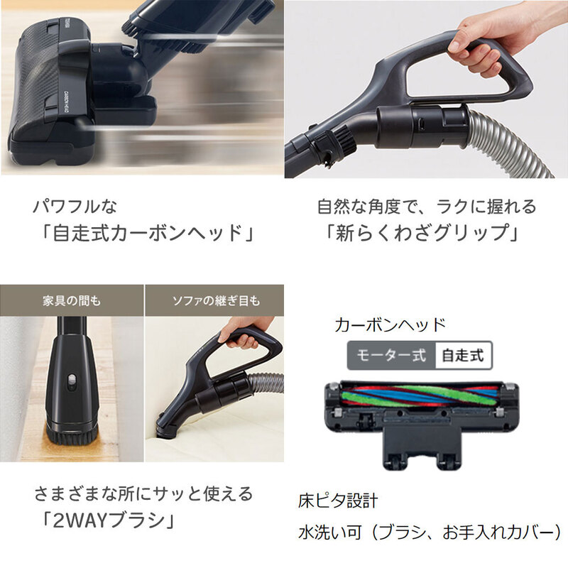 東芝 掃除機 サイクロン式クリーナー グランレッド｜VC-C7(R) 17-4239