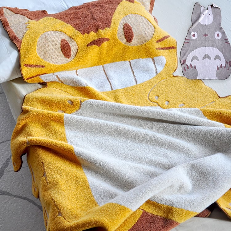 お昼寝ケット トトロ ねこバス ダイカットタオルケット | 健康と美容に