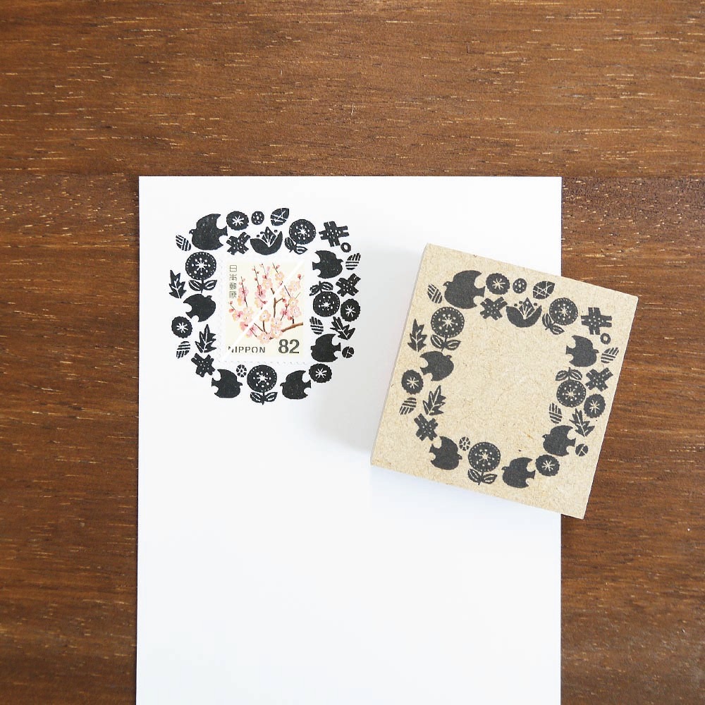 切手フレーム（北欧） ゴム印 （a-067） | シーンで探す,手紙・発送