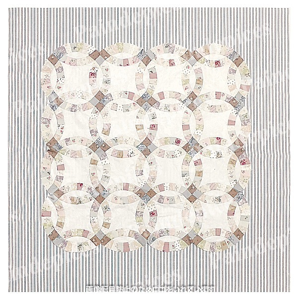 復刻版シリーズ：ダブルウエディングリングのタペストリー【3128-3】