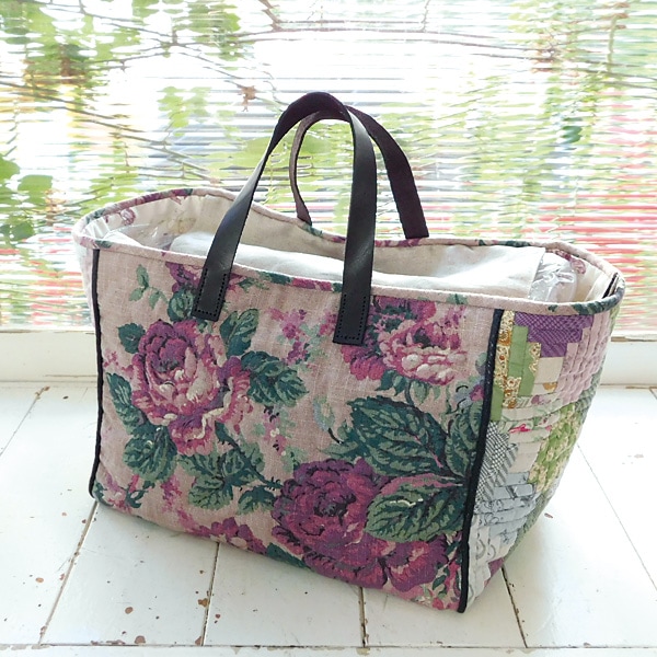 ロココ柄のトートバッグ【6409-1】