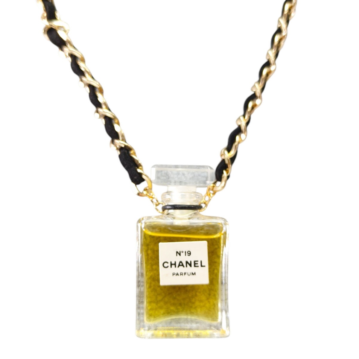 CHANEL シャネル No.19 パフュームボトル 香水 ネックレス ゴールド