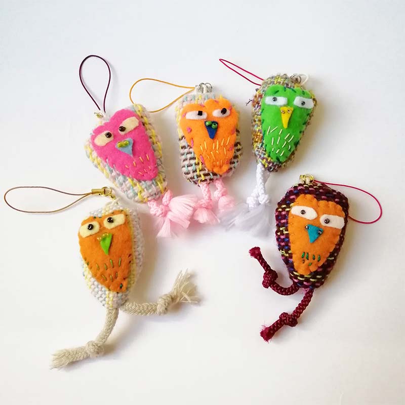 あやふくろうストラップ(ピンク) by あやっちショップ |「障がい者福祉