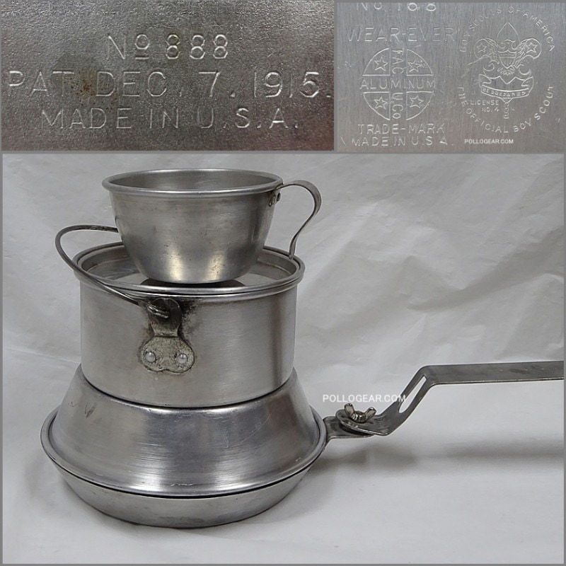 1915年 WEAR-EVER×BSA<BR>メスキット クッカー<BR>マグ付き フルセット