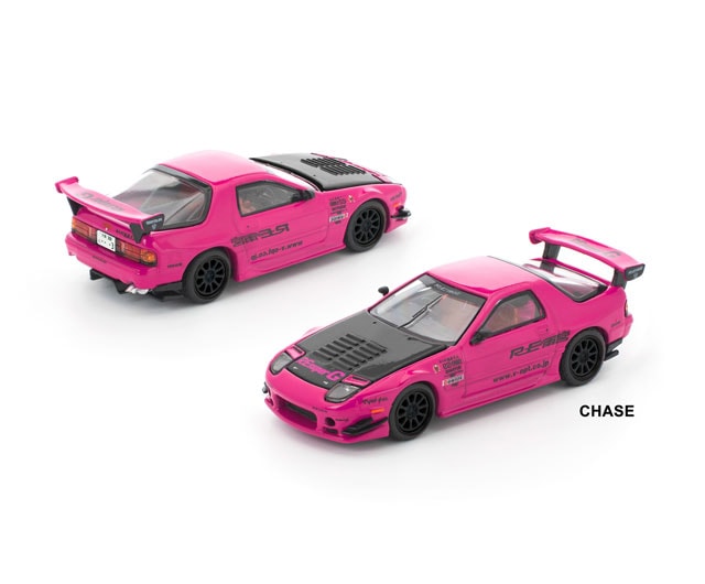POP RACE x Enigma 1/64 MAZDA RX7 (FC3S) RE-AMEMIYA PINK 1/64
