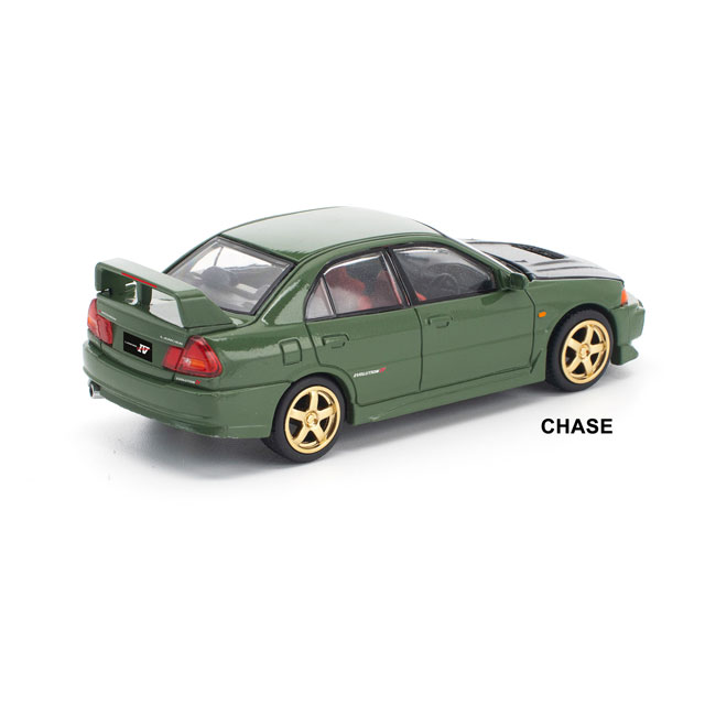POP RACE x Enigma 1/64 MITSUBISHI LANCER EVOLUTION IV GREEN 三菱