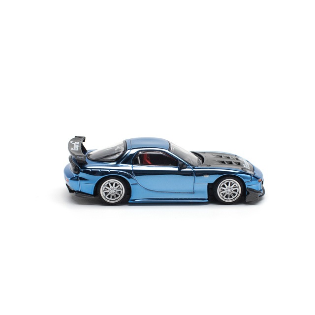 1/64 MAZDA RX7 RE-AMEMIYA WIDEBODY - BLUE CHROME マツダ RX7 RE