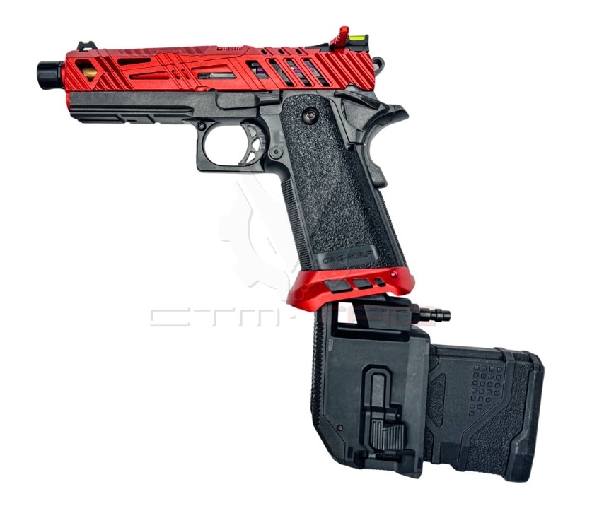 CTMxPRAVDA ハイキャパ/HPA M4マガジン アングルアダプター-RED/BLACK