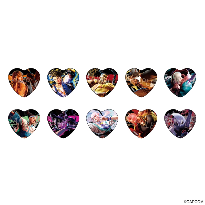 ストリートファイター6』POPUPSHOP ハート型缶バッジ