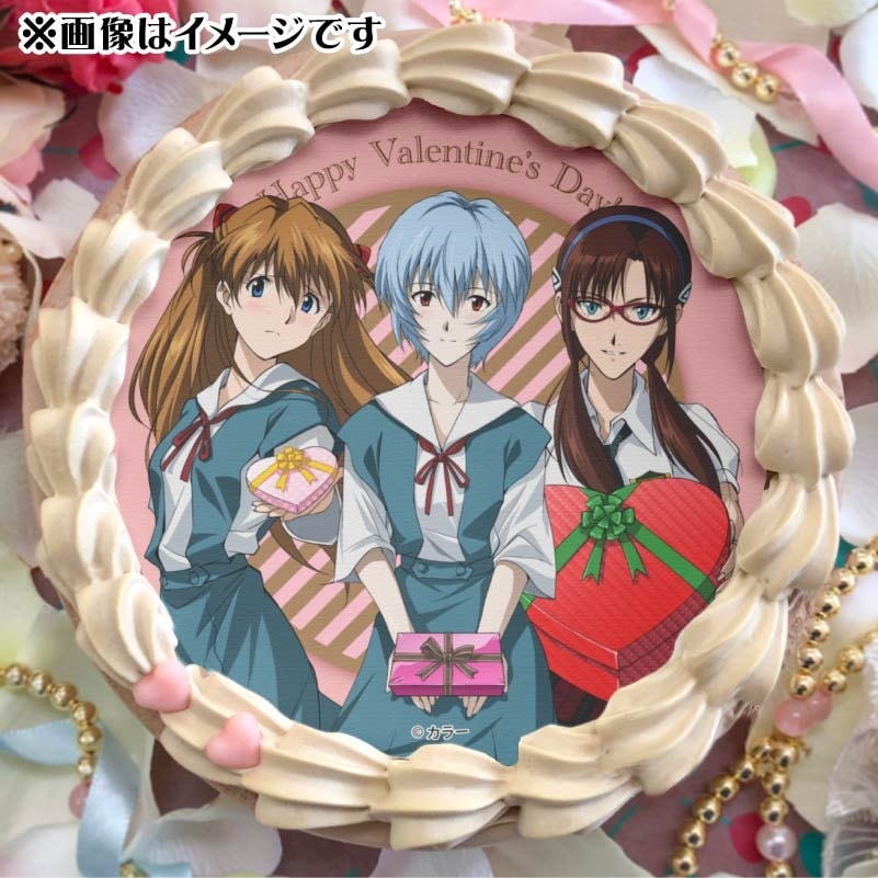 バレンタインプリケーキ2025（レイ＆アスカ＆マリ）【特典缶バッジ付き