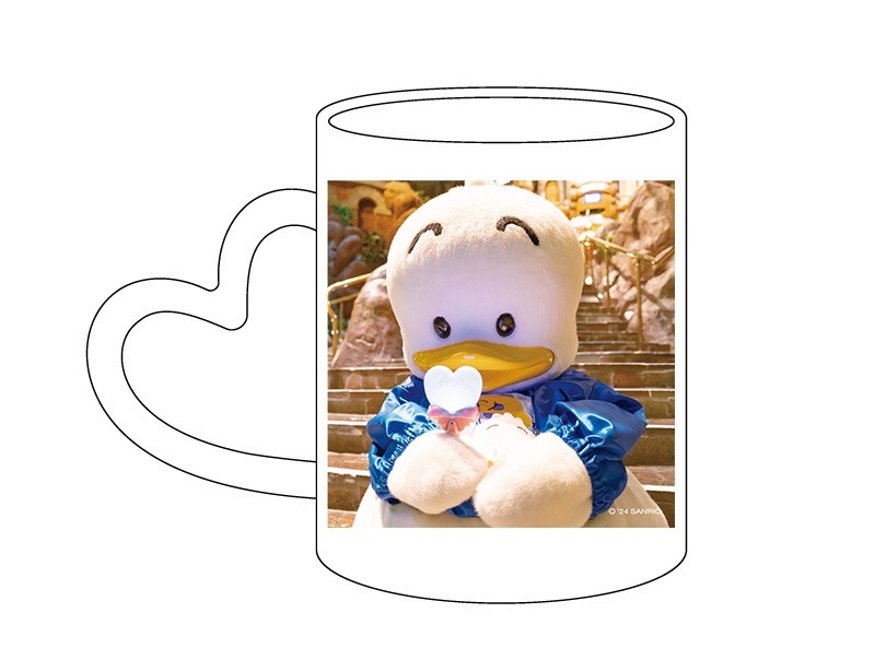 推しキャラ工房】あひるのペックル ワクワク 【ハンドタオル