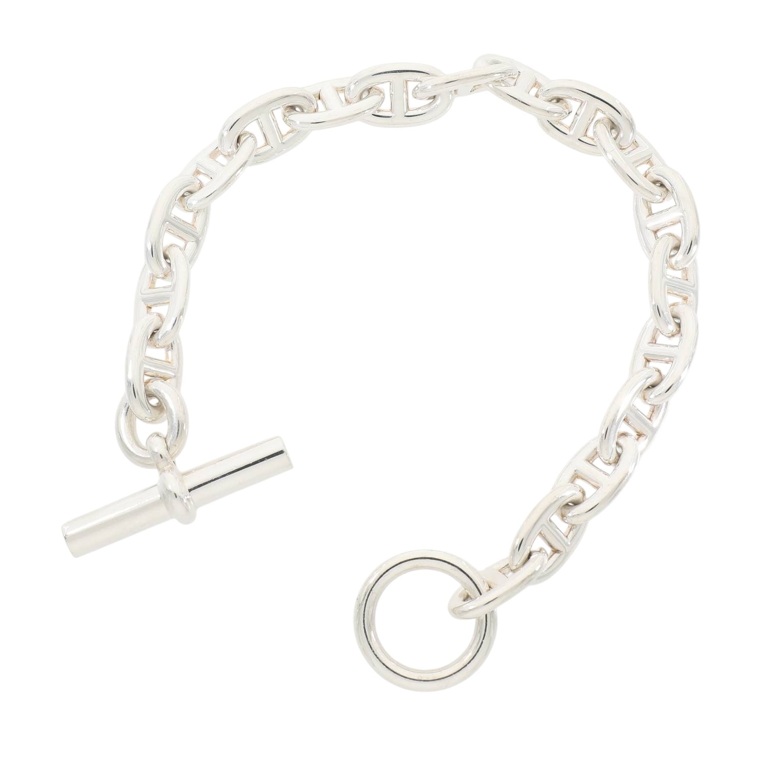 H30006 | [中古]エルメス シェーヌダンクル ブレスレット MM 18コマ