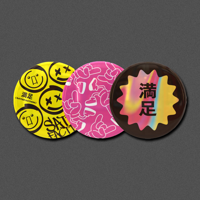 SATISFACTION グラフィック缶バッジセット | HARDCORE TANO*C CREW
