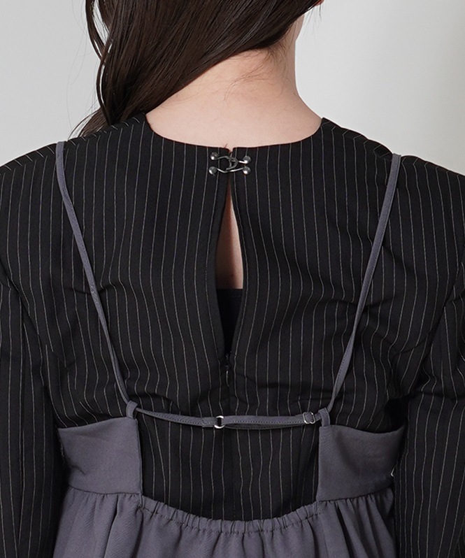 pinstripe tailored bustier dress | DRESS,DRESS | ROOM903 online