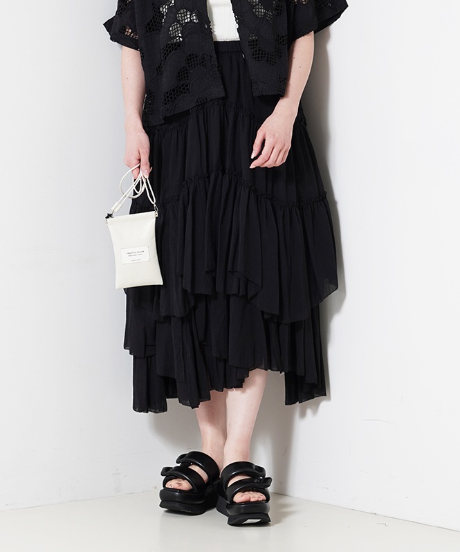 コットンティアードスカート BLACK | ALL ITEM | ROOM903 online