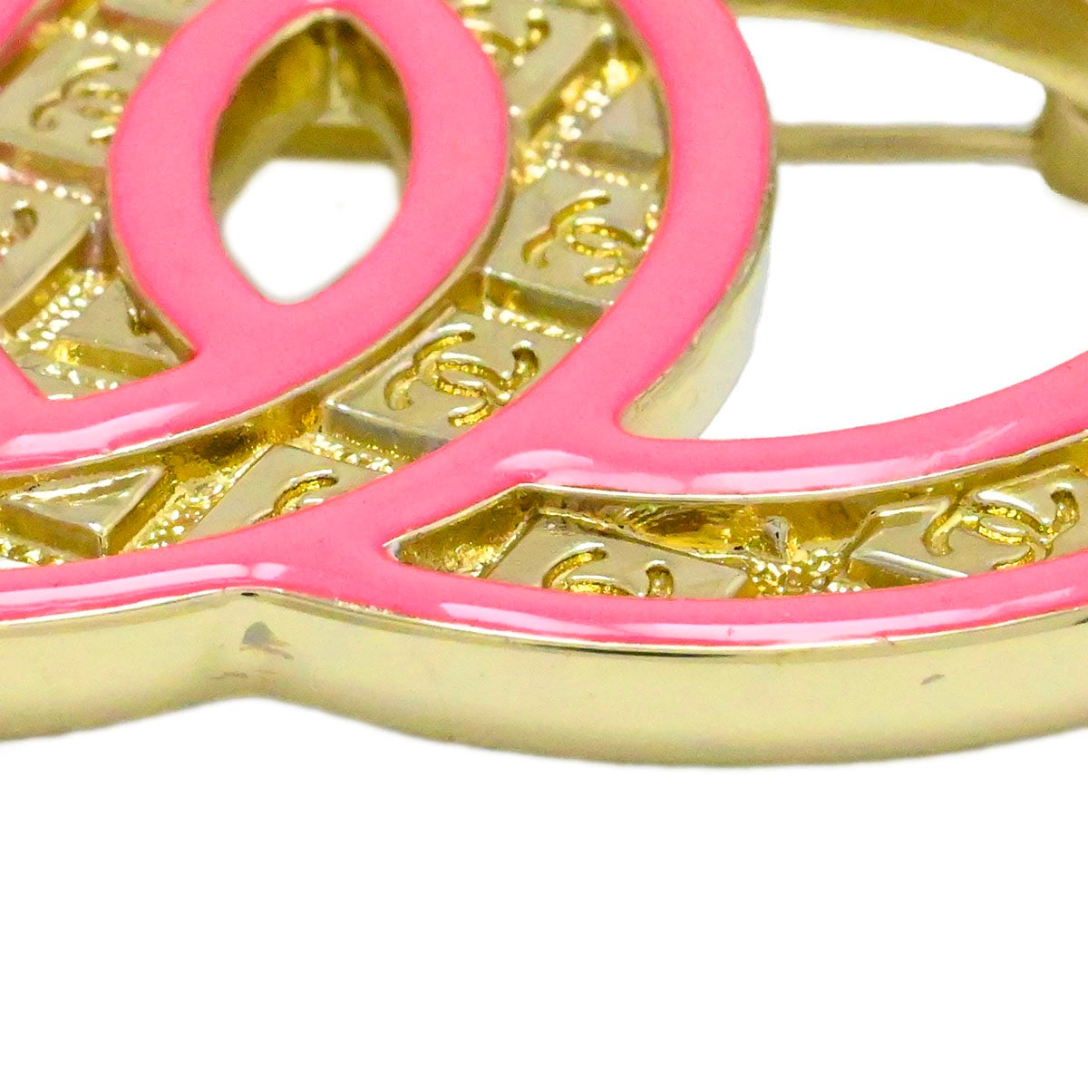 シャネル CHANEL B24 ココマーク ブローチ ピンク×ゴールド レディース