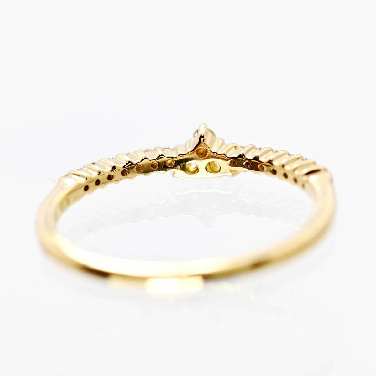 ETE エテ K18YG イエローゴールド ダイヤ0.18ct リング 9号 3316