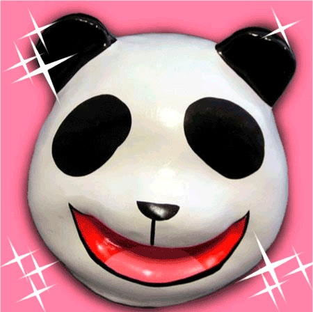 在庫処分価格 かぶり面 貯金箱： パンダ （セール)｜ぱんだグッズ,中国