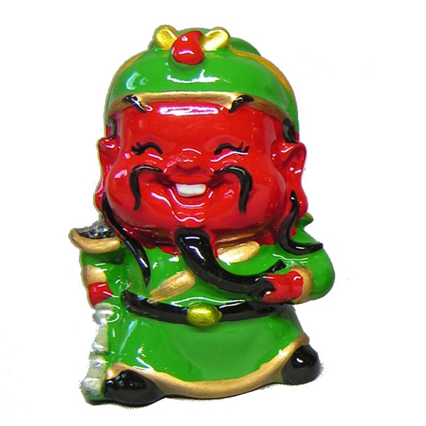 ミニ樹脂 関羽（三国志）ポリ置き物｜三国志,劉備,張飛,人形