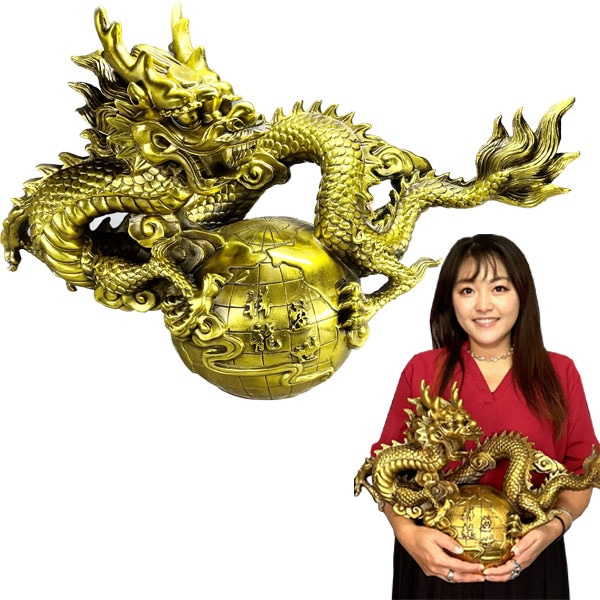 銅製盛世祥龍【N－108 】【送料無料】（沖縄別途2000円） ｜龍