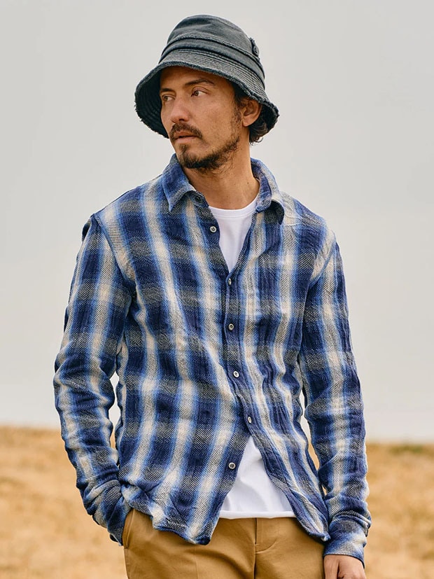 wjk twist wrinkle check / blue | ALL ITEM | rumbleFISH / ランブル