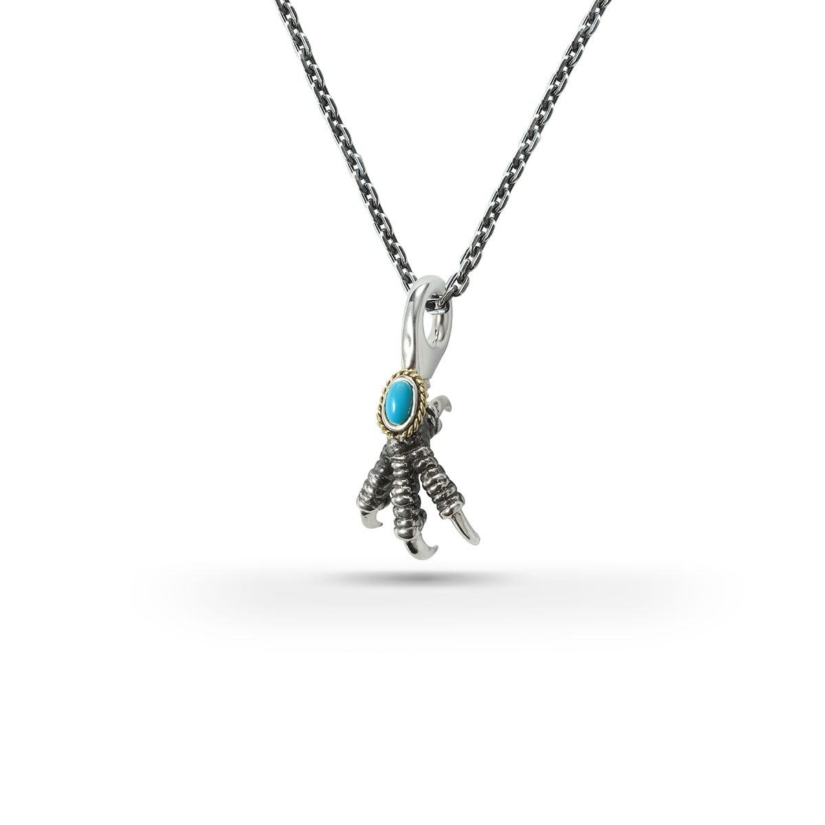イーグルクロー 天然石ターコイズ ストーンペンダント｜全てのシルバー