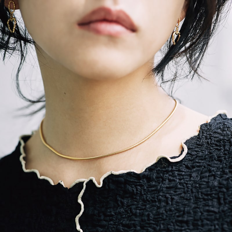 スネーク ロープ シルバー925製 K24（24金）ゴールドプレートチェーン