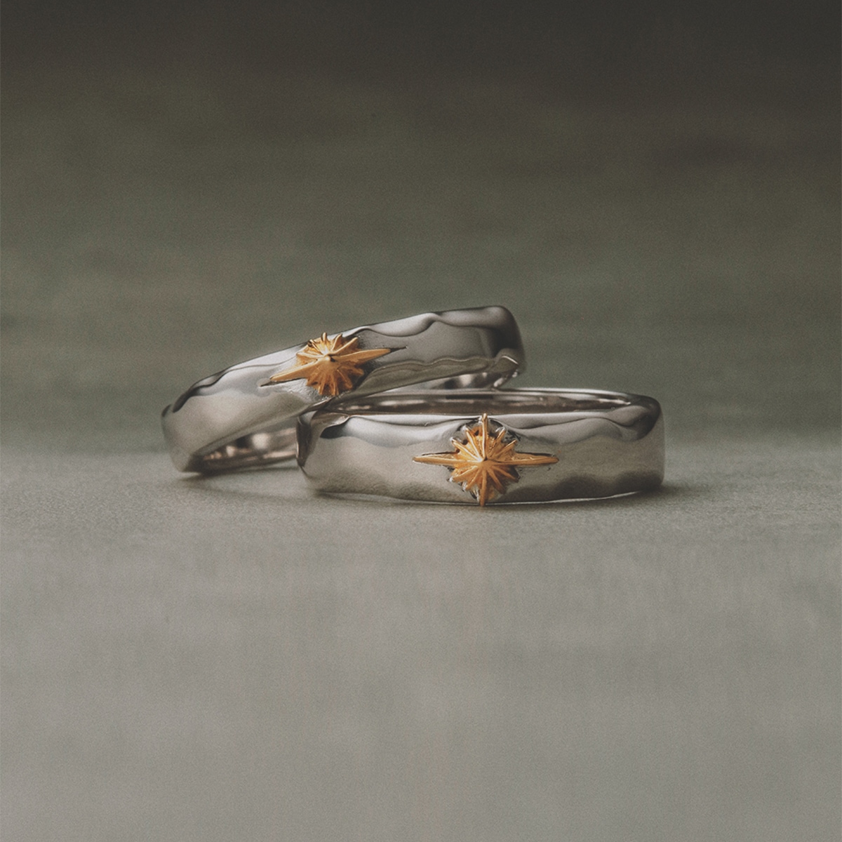 サンシンボル シルバー925リング/K24(24金)ゴールドプレートリング