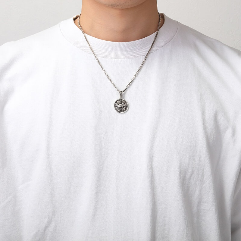 アラベスク サンシンボル ラウンド シルバー925ペンダントトップ｜全て