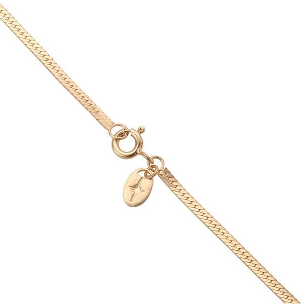 スネーク フラット シルバー925製 K24（24金）ゴールドプレート