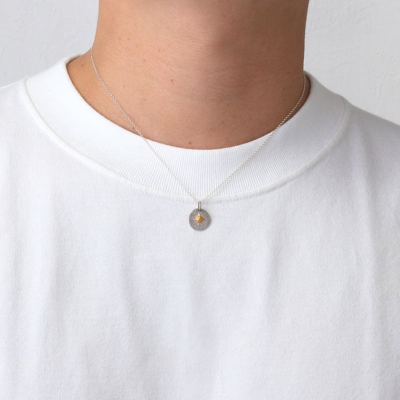 サンシンボル シルバー925製 K18（18金）ゴールドプレート ペンダント