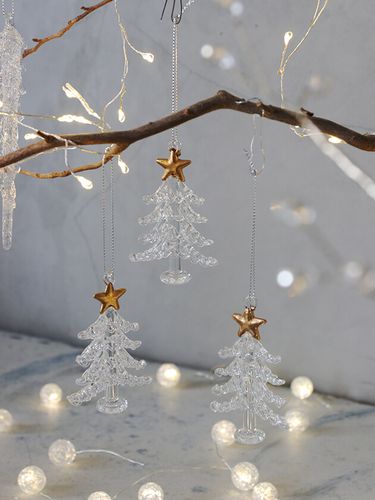 ガラスオーナメント8cmアソート4個セット