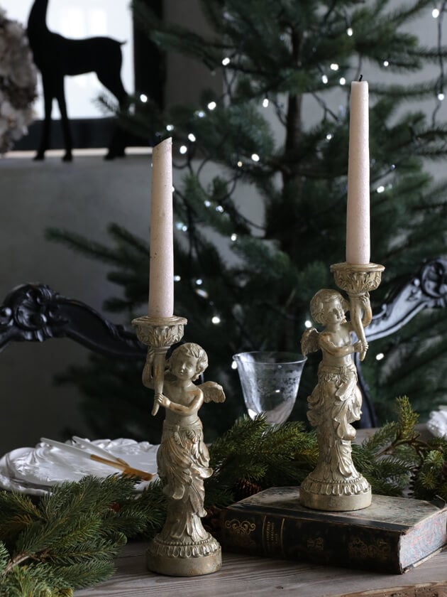 Lene BjerreキャンドルホルダーAngelゴールド ｜北欧雑貨 サラグレース