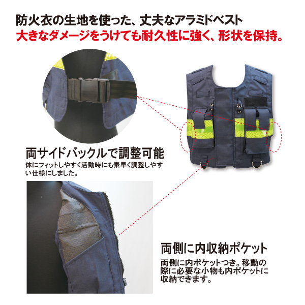 受発注】防火衣生地 アラミドベスト BTX-1｜オリジナルベスト