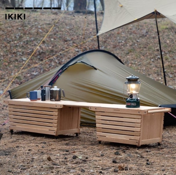 IKIKI シェルフコンテナL (オーク、ウォールナット) | エクステリア