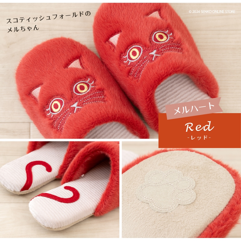 ☆小悪魔Cat スリッパ 適応サイズ:約22～24cm レイハート（ブラック