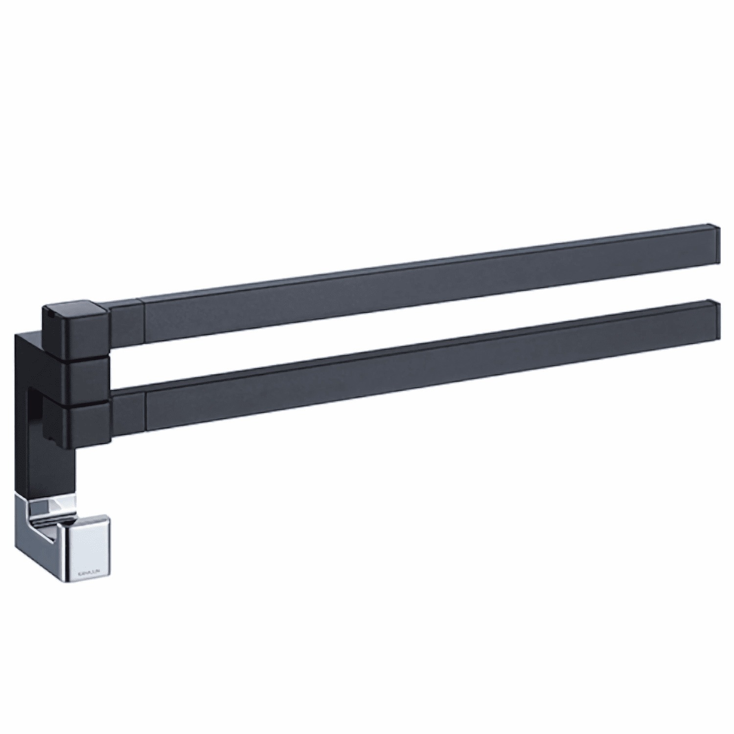 カワジュン 【SE-429-003C】 タオルレール マットブラック＋クローム