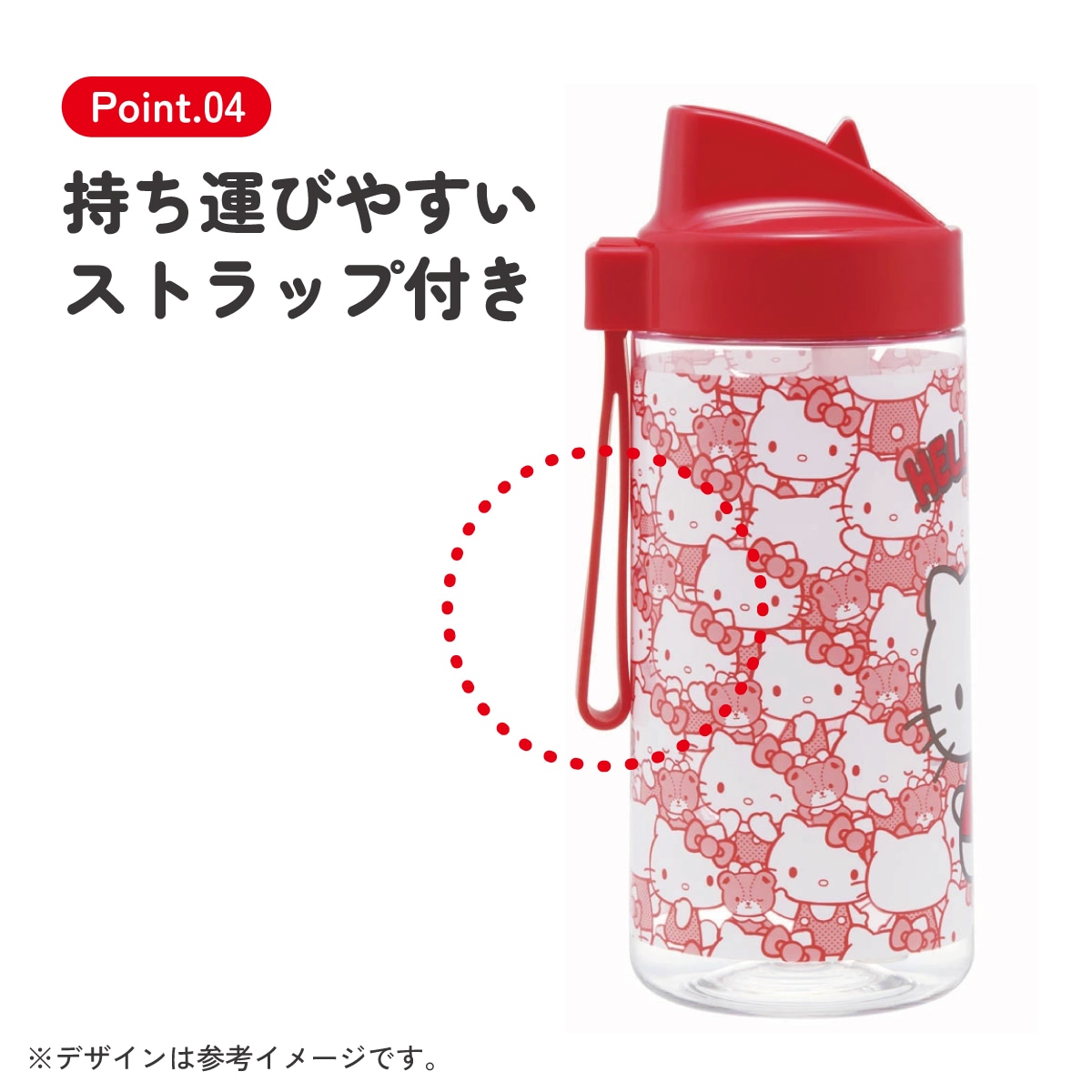 ストロー ボトル 水筒 500ml スパウト型 プラスチック クリア キッズ